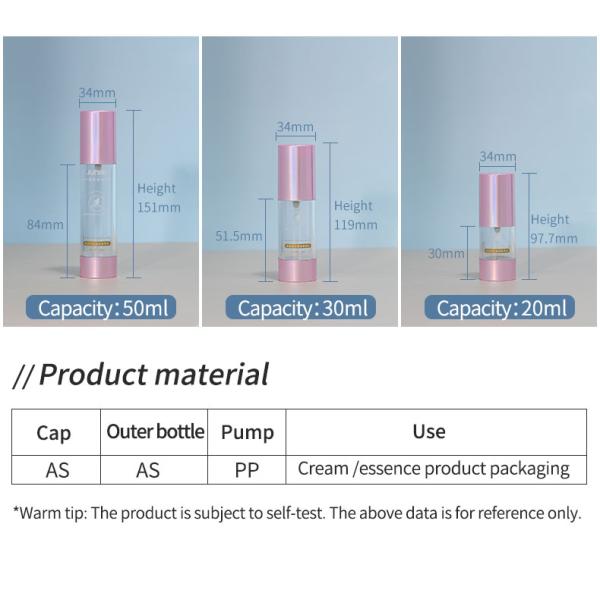 20ml 30ml Cosmetic Packaging Set Airless Pump Cream Jar And Essence Bottle For Luxury Skincare