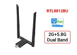 China Dual Band 1200Mbps Wireless USB WiFi Adapter USB3.0 High Speed AC WiFi Antenna on sale