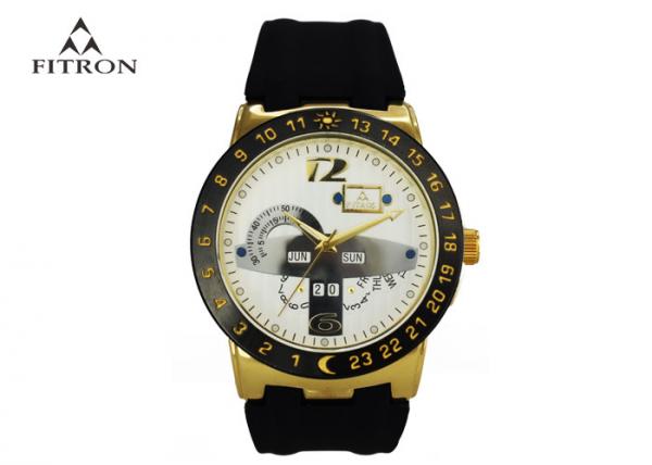 Buy Alloy Shell Classic Mens Wrist Watches With Silicone Strap Popular Design at wholesale prices