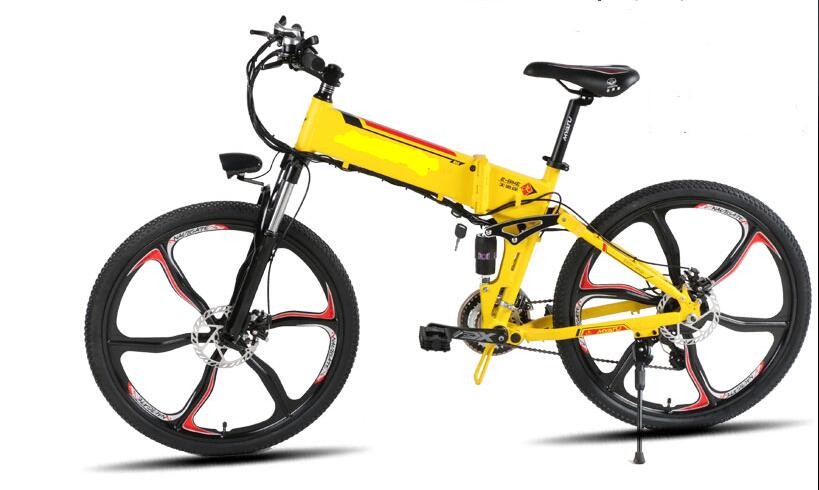 Aluminum Alloy Girls 36 Volt 26 Inch Folding Electric Bike