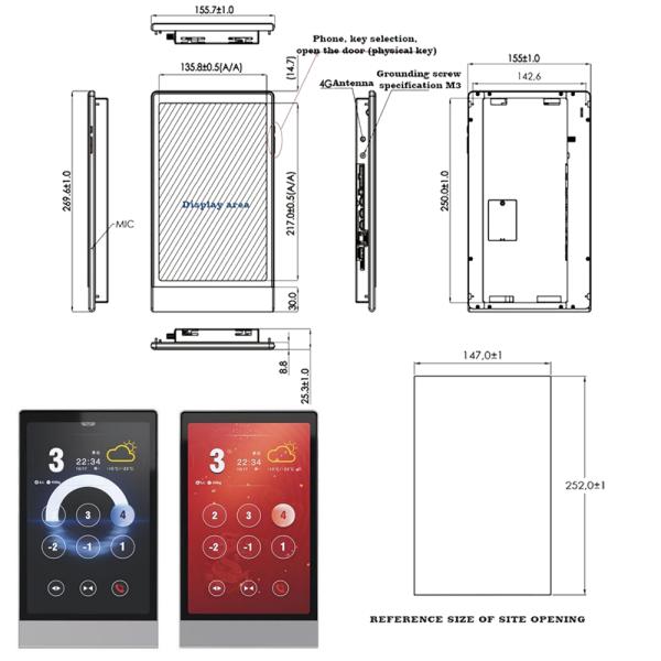 Customizable Tempered Glass Panel Thin Film Transistor TFT Display 10.1 Inches Touch COP Elevator Touch Control Operating COP