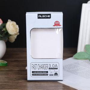 Custom White Cardboard Folding Paper Box Data Line Packaging Electronics