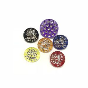 Candy colored acrylic crystal buttons