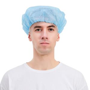 Quality Hospital Bouffant Disposable Non Woven Cap 18&quot; 10gsm for sale