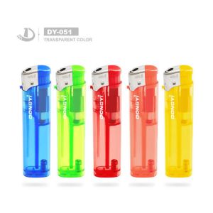 Quality Transparent Pink Electric Lighter with Refillable Capability and Child Resistance for sale