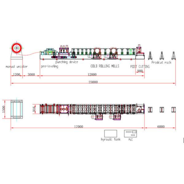 Z Purlin Roll Forming Machine Pre Punching / Post Cutting Steel Roll Forming Machine
