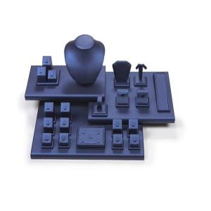 Quality CounterJewelry Showcase Display Set Microfiber Fabric Stand for Necklace,Earring,Ring for sale