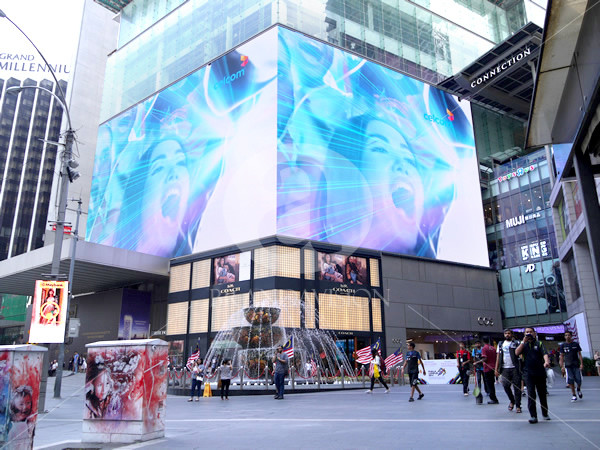 Commercial Digital 3D Effect Curved LED Display Screen with 960*960*90mm Cabinet Size