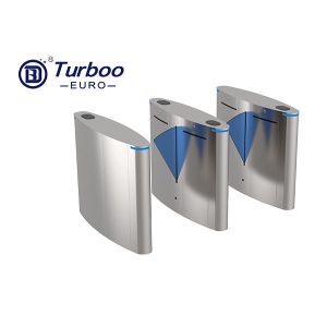 Retractable Flap Access Control Turnstile RFID SUS304 High Security