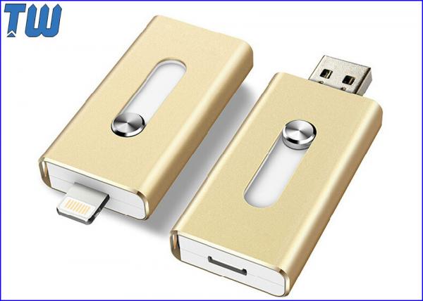 Buy iPhone External Drive OTG USB Pen Drives Sliding Double Interface at wholesale prices