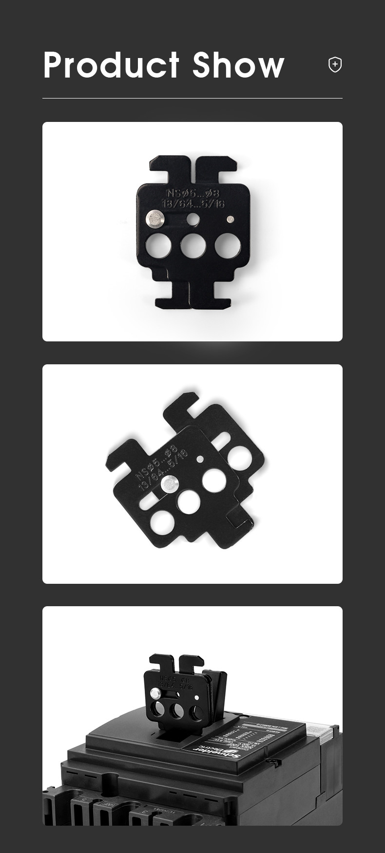 Black Double Head Lock Hasp Circuit Breaker Safety Lockout MCB Isolation Schneider Steel