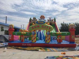 China Double - Tripple Stitch Inflatable Slide Water Bouncy Castle Giant Commercial Water Slide on sale