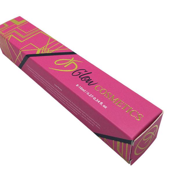 Matt Lamination Cosmetic Packaging Box Recycled Relief Pattern Lip Gloss Packaging Box
