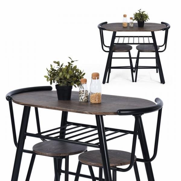 Contemporary Metal Dinning Table And Chair Set Home Furniture