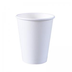 Quality Coffee Water White Disposable Paper Cups 8 Oz With Customized Logo for sale