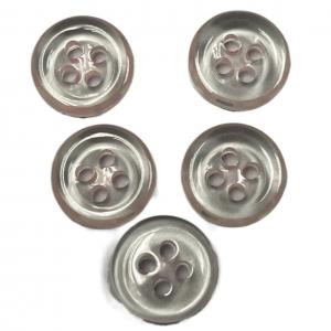 China Transparent Design Plastic Shirt Buttons 4 Hole 18L Baby Pink Color For Clothes on sale