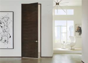 Laminate Coated Mdf Wooden Composite Front Doors Flush Interior PVC Swing Open Style