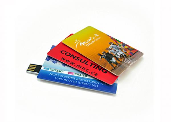 Buy 4GB Business Card Pendrive with Custom Brand Print and Push-Out Waterproof Memory Stick at wholesale prices