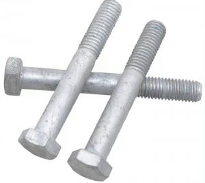 China Hot Dip Galvanized Hex Head Machine Bolt Partial Thread For Highway Fence Power Tower on sale