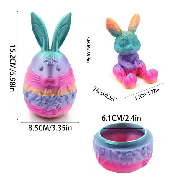 3D Printing Easter Cute Rabbit Egg Gift Box Set Decoration Gift 3D Printing Service