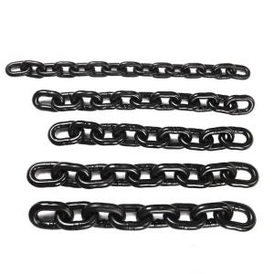 China G80 8mm Iron Chain for Hoist Blacken Lifting Chain Test Load 48kN Working Load Limit 2t on sale