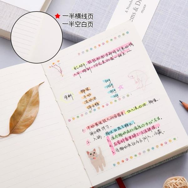 Exquisite Linen Cover Journal , Hard Cover Notebook With Blank / Lined Paper 128 Sheets