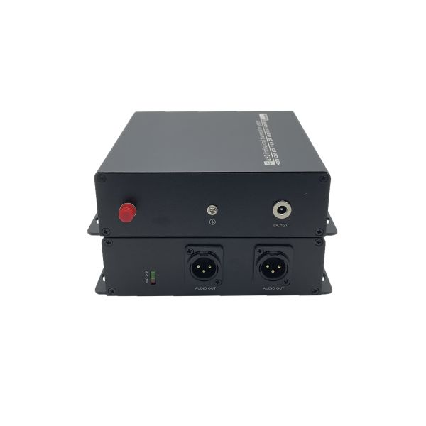 8-ch 6-ch audio fiber optic audio extender with 1 u casing