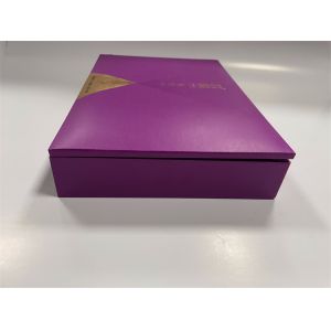 Quality Rectangle Gift Wrapping Box Purple Custom Magnetic Closure Box for sale