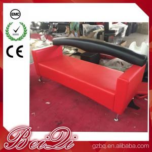 China 3 Seat Waiting Area Sofa Red Customers Chair Used Barber Shop Furniture Cheap Waiting Room Chair on sale