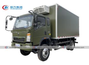 Quality HOWO 4x4 AWD Thermo King Freezer Refrigerator Box Truck 10Tons 10MT For Meat Transport for sale