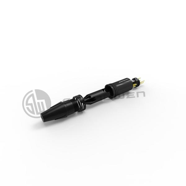 Indoor XLR Connector Black Shell Plating 5 Pin Audio Connector Male Plug