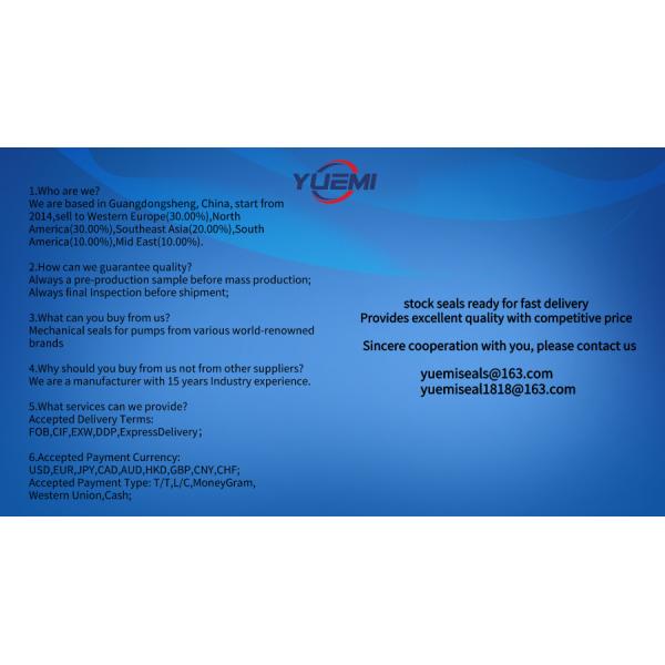 FS MU 35 Centrifugal Mechanical Seal Balanced And Unbalanced For Submersible Pump