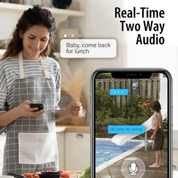 30M IR Tuya Smart Camera Solar Powered Long Range Wireless Security Camera