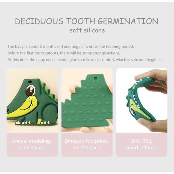 Food Grade Silicone Baby Toy Teether Cartoon Pattern For Soothing Teething