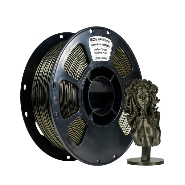 3D Printer Filament Change Star Gold PLA+ Filament 1.75mm Dimensional Accuracy +/- 0.02mm