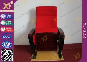 Quality Modern Conference Room Chairs With Writing Pad In Arm / Metal Frame for sale