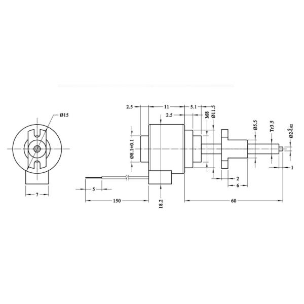 Customizable stroke 15mm external drive permanent magnet linear stepper motor with 3.0mm Screw Rod & 10N Max Thrust