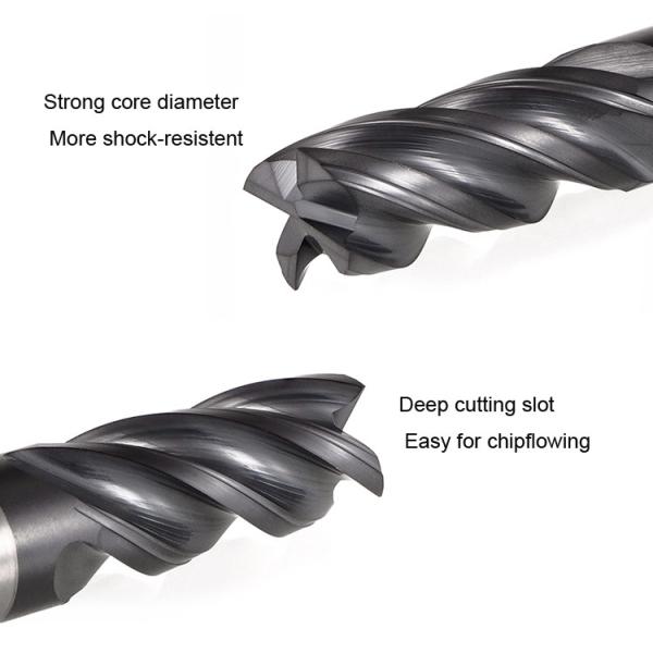 Solid Tungsten Carbide 4 Flutes D10 Square End Mills Hrc65 SX