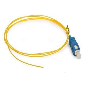 Quality Yellow SM Pigtail Fiber Optic Cable G652D Simplex 0.9 / 2.0mm LSZH For CATV Systems for sale