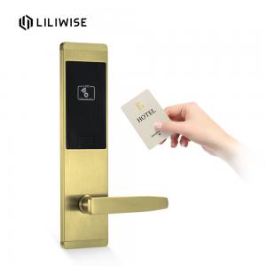 Quality Zinc Alloy Black Hotel Key Card Door Locks With ANSI Mortise MF1 Card Type for sale