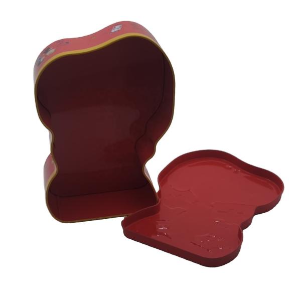 Vintage Snoopy Shape Custom Tin Can Cookie Tin Container With Embossed Lid