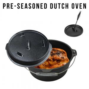 Quality 5 Quart Cast Iron Dutch Oven Pre Season Camp Chef Dutch Oven With Lid for sale