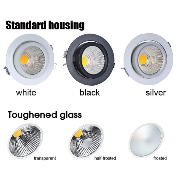 adjustable led downlight 20w 30w 40w 50w 60w SMD COB gimbal led downlight