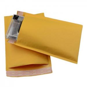 China Lightweight Yellow Kraft Bubble Mailers , Kraft Bubble Envelopes Shock Resistance on sale