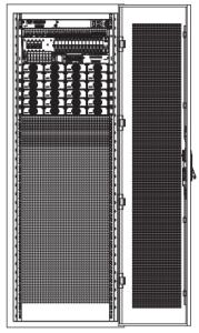 Quality 1200A Indoor Telecom Cabinet Dia 600mmx600mmx2000mm Black Color for sale
