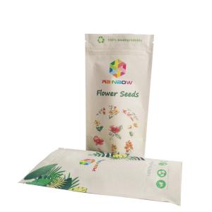 Quality Compostable Food Kraft Paper Bag Custom Printing 100% Biodegradable Fruit Packaging Bags for sale