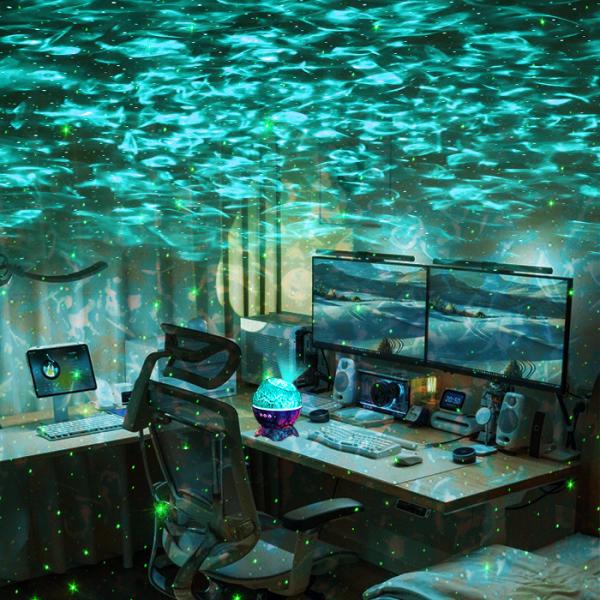 RGB LED Dinosaur Egg Star Projector Remote Control Practical