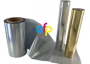 China Paper / Paperboard Holographic Film Roll , Metalized Silver / Gold Hot Foil on sale