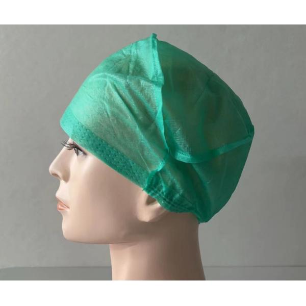 PP 20GSM Disposable Doctor Cap , Non Woven Clip Cap With Elastic