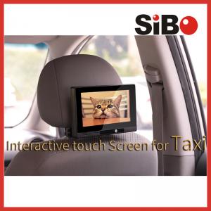China Taxi Headrest Touch Advertising Screen with Content Management System on sale